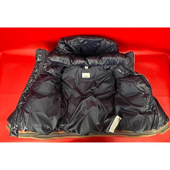 Burberry Boys' Josiah Down Filled Hooded Blue Puffer Jacket Kids Size 8 - Picture 5 of 16